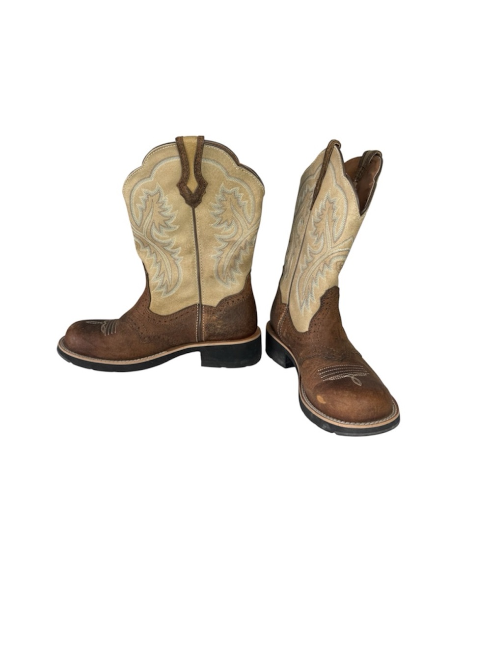 Ariat Women's Showbaby Fatbaby Western Boot Brown Size 6.5B